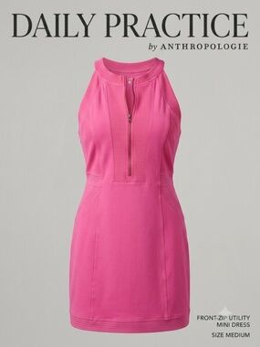 Daily Practice by Anthropologie Front-Zip Utility Mini Dress Medium